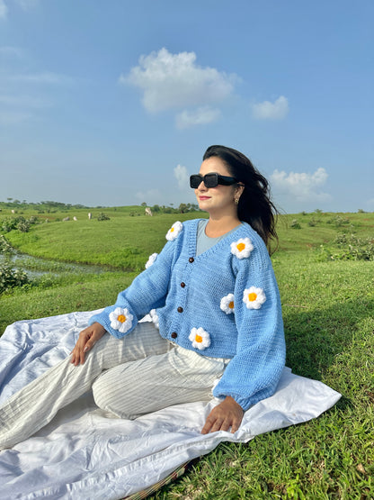 Handmade Chunky Daisy Cardigan