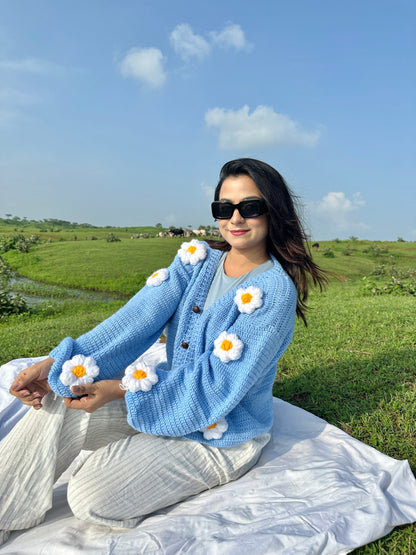 Handmade Chunky Daisy Cardigan