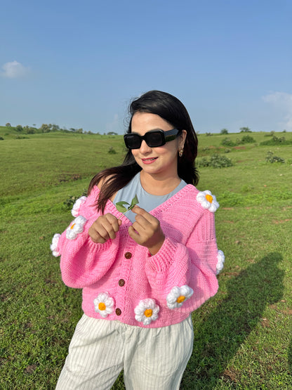 Handmade Chunky Daisy Cardigan