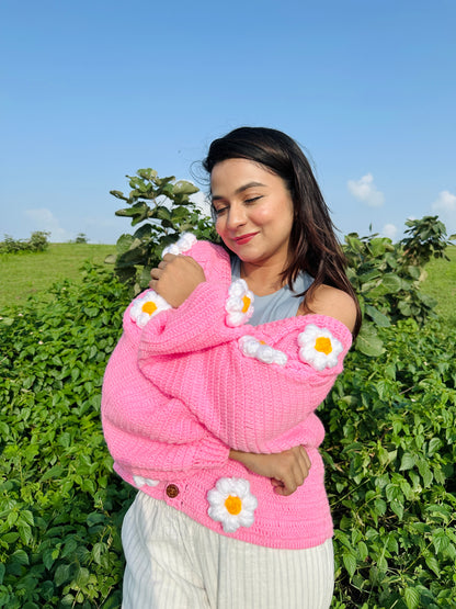 Handmade Chunky Daisy Cardigan