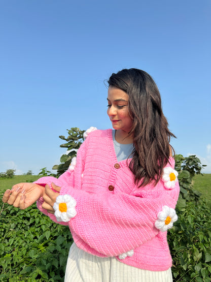 Handmade Chunky Daisy Cardigan