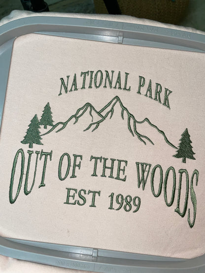 National Park Embroidered Beige Sweatshirt