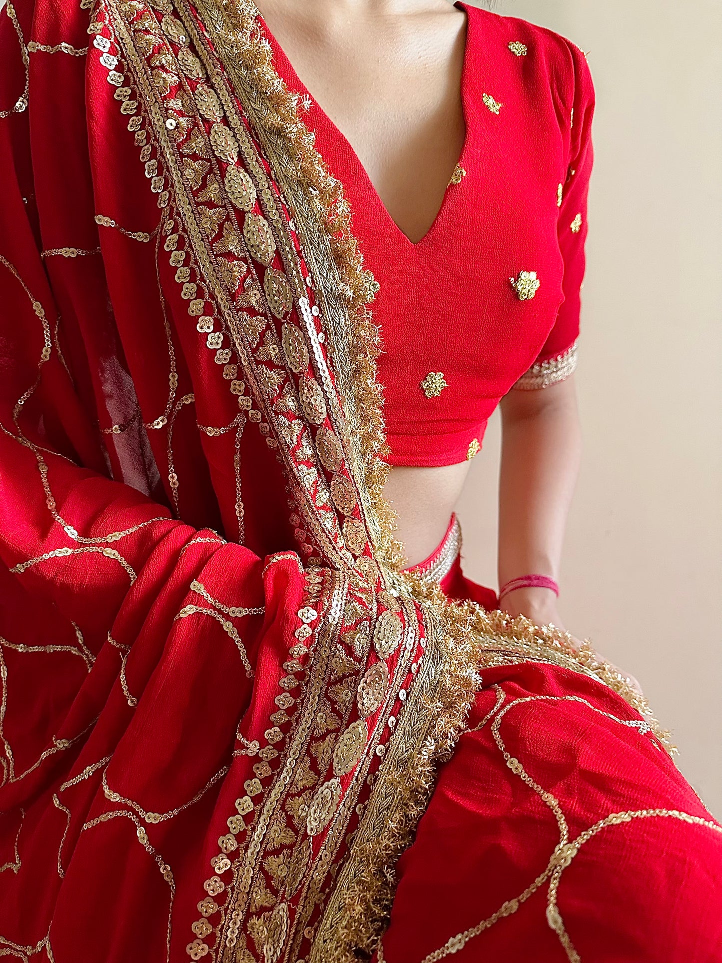 Devi Red Lehenga Set