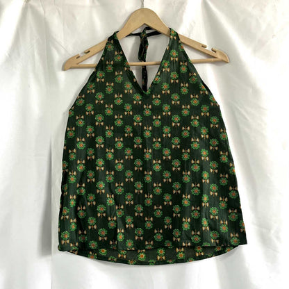 Bottle Green Butti Halter Top