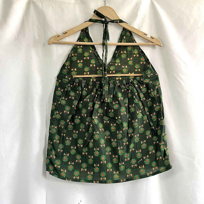 Bottle Green Butti Halter Top