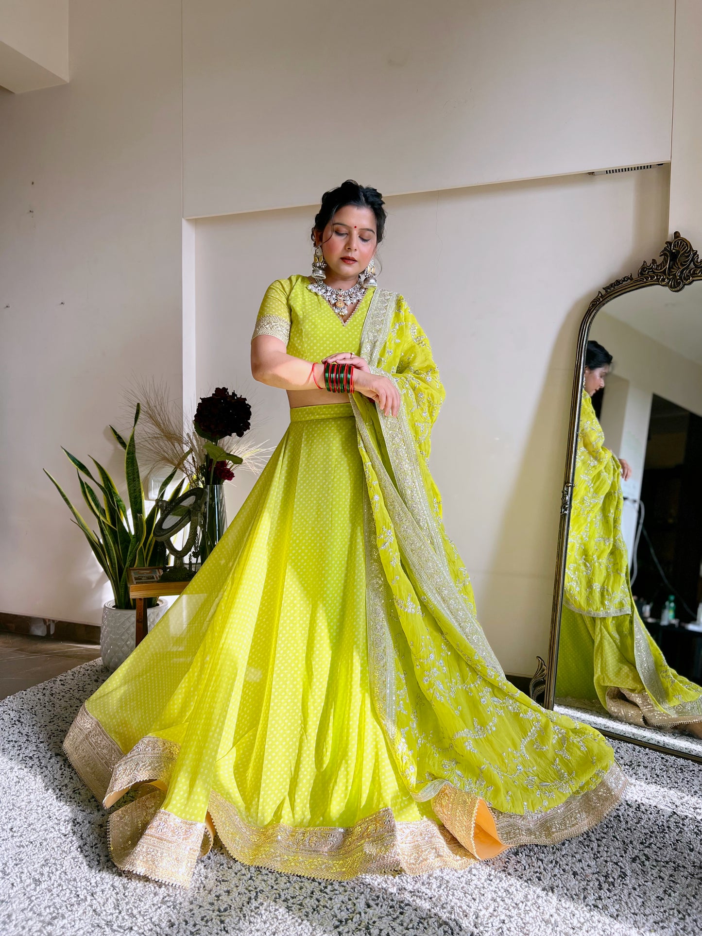 Bandhej Sabya Lehenga