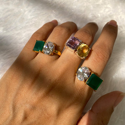 Dual Radiance Amethyst & Citrine Ring