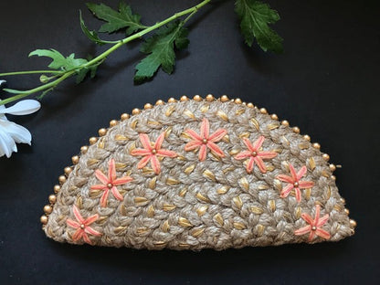 Canadian Lily Half Moon Clutch