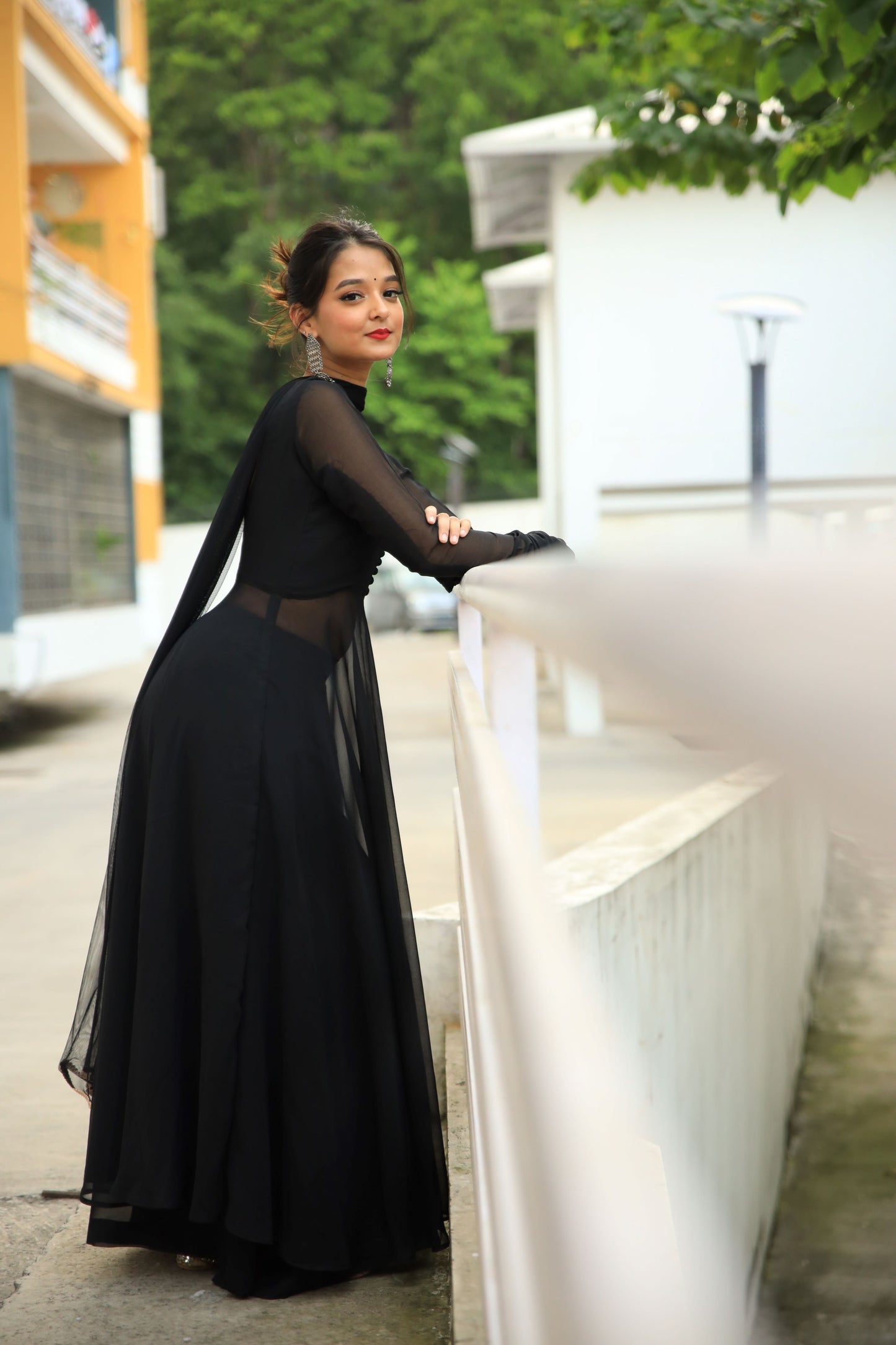 Himadri Black Anarkali Suit