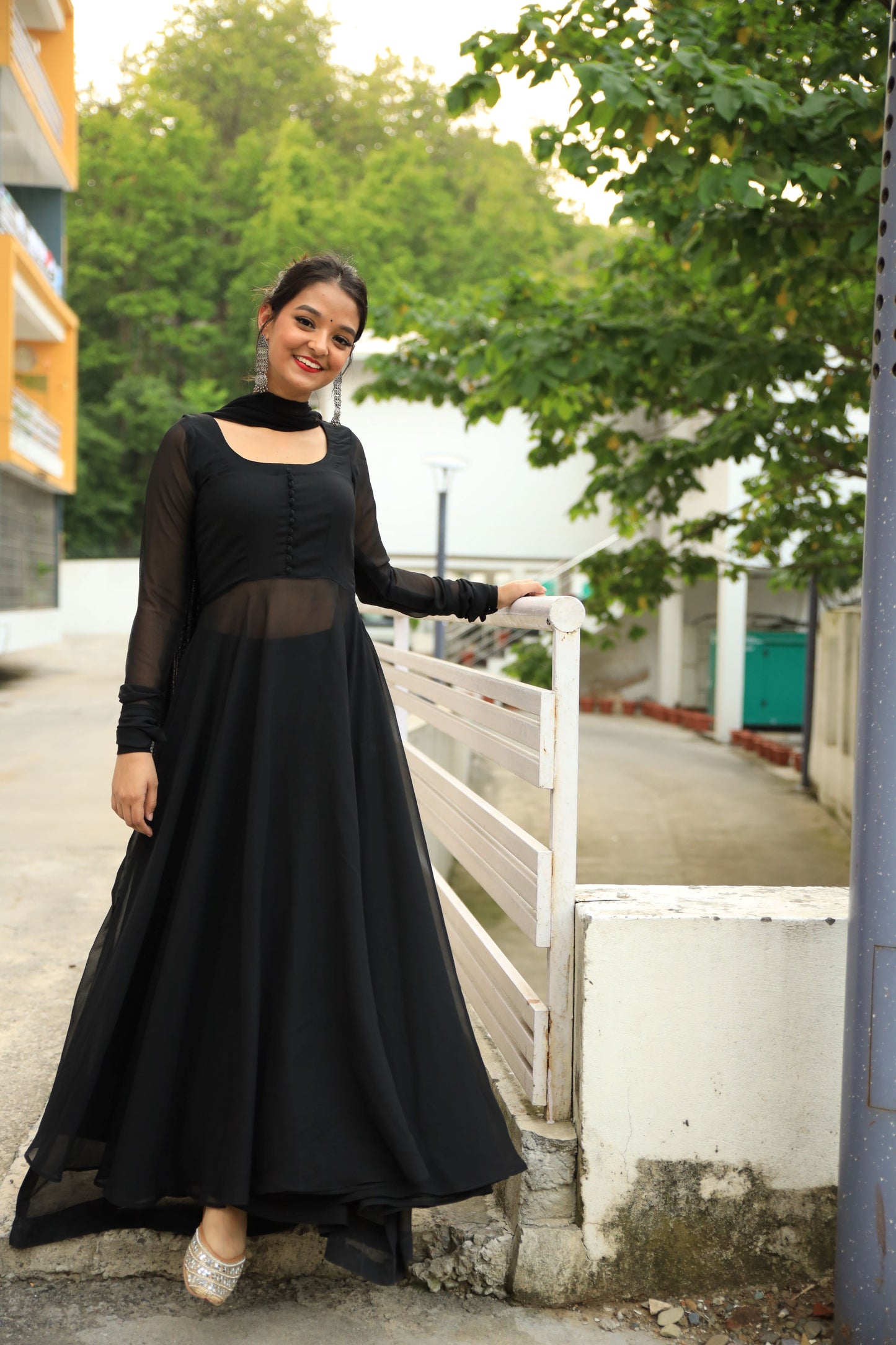 Himadri Black Anarkali Suit