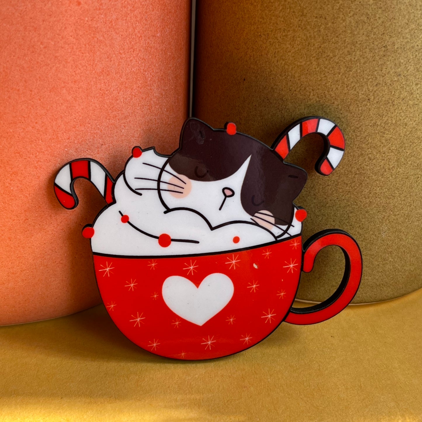 Coffee Cat Fridge Magnet