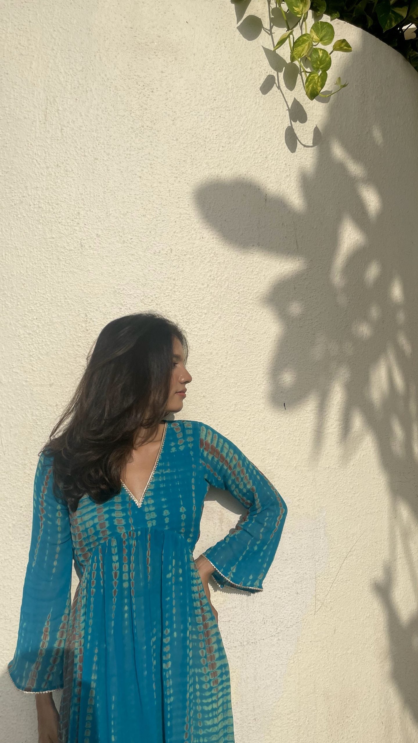 Mohra Shibori Georgette Kurta