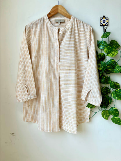 Mom's Kurta Shirt in Handwoven Cotton