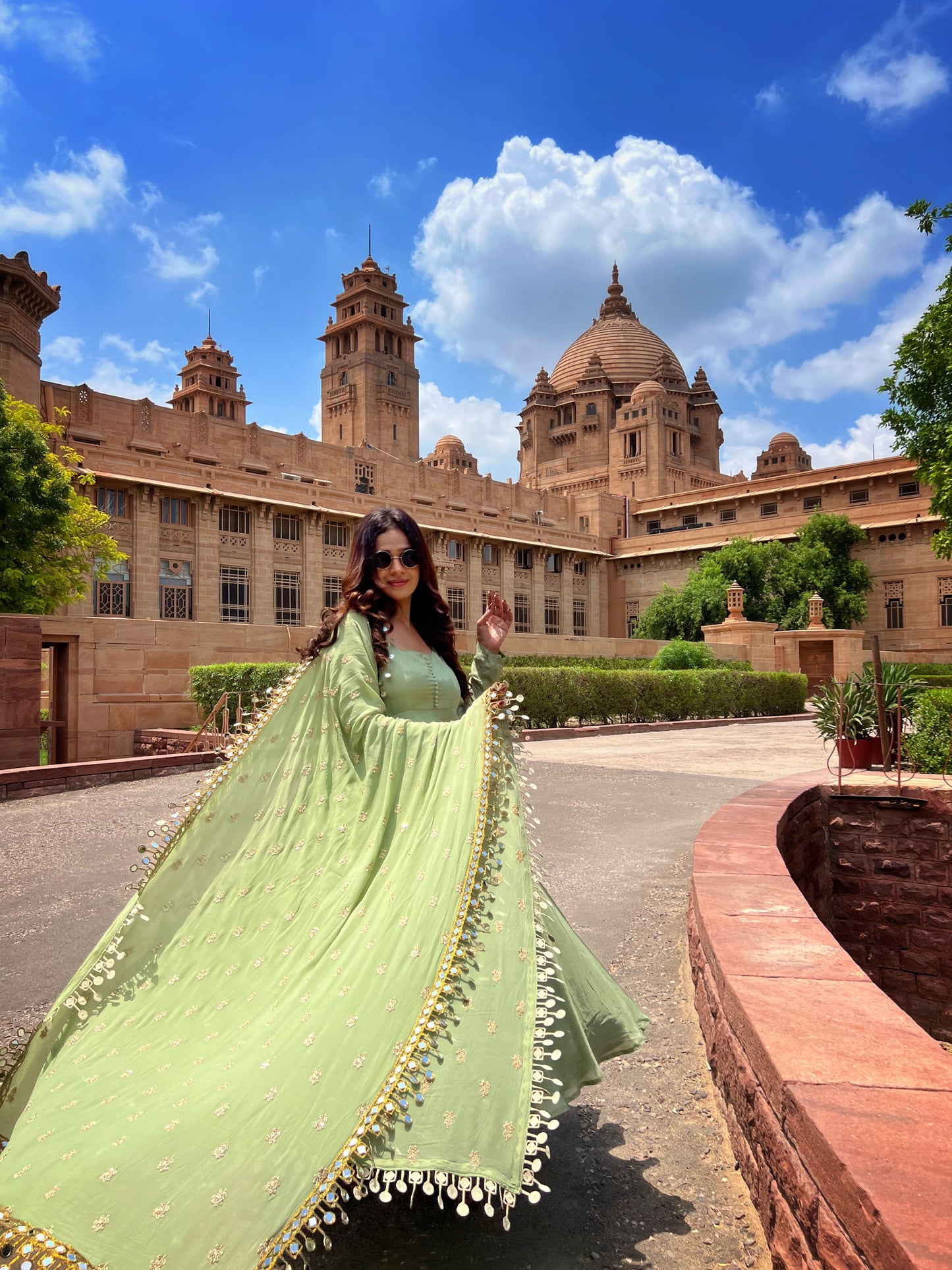 Rubab Pista Green Suit