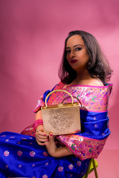 Aafreen Square Diva Brass Bag