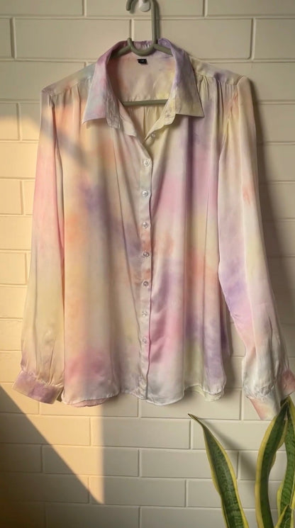 Prism Tie Dye Satin Shirt