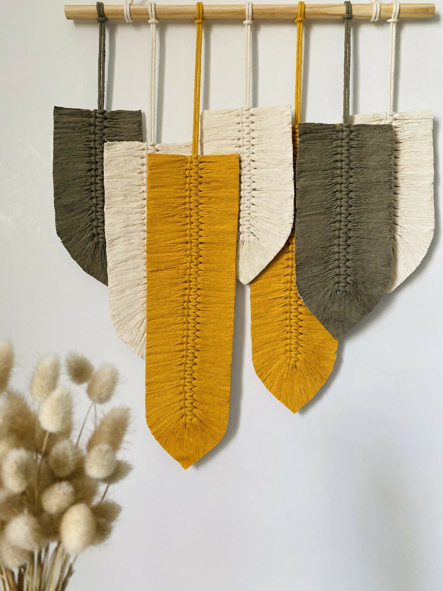 Banana Feather Macrame Wall Hanging