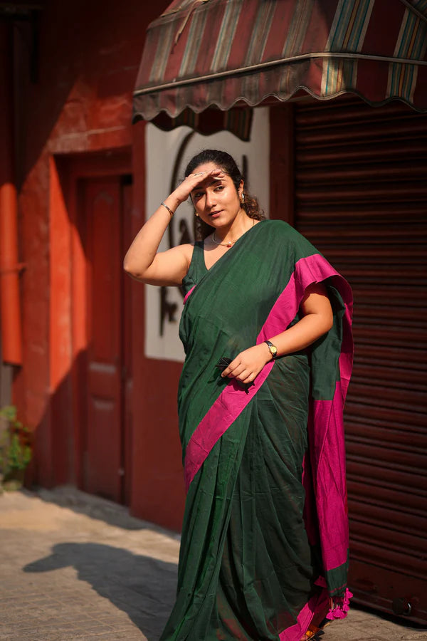 Handwoven Mulmul Cotton Saree