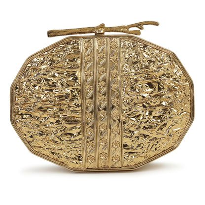 Golden Gleam Oval MOP Clutch