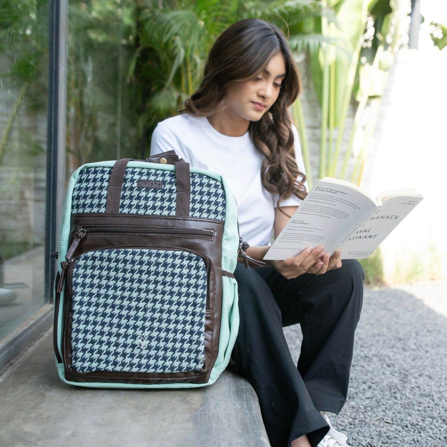 Teal wave traveller's backpack