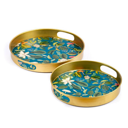 Tray Metal - Magnolia Blue - Set of 2