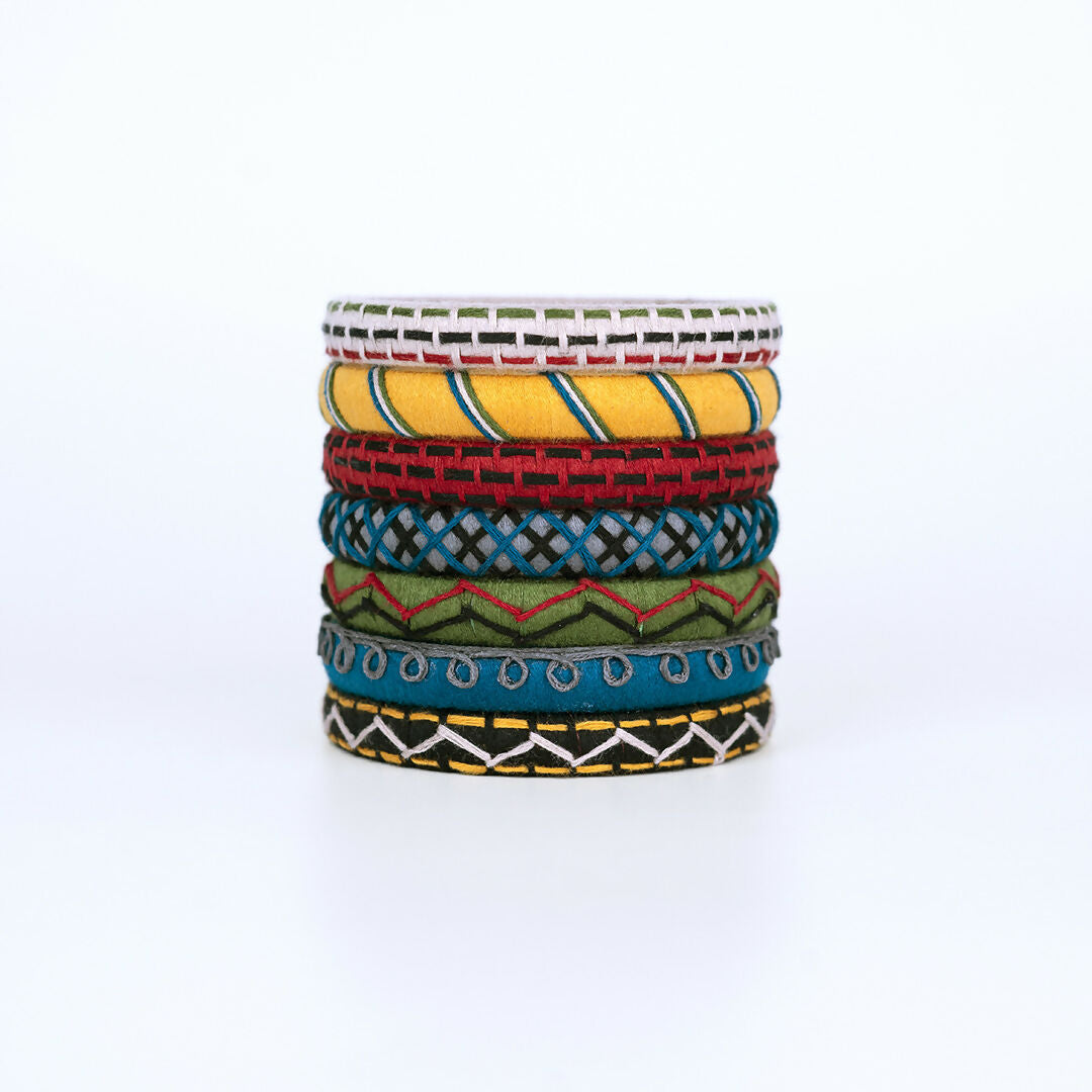 Mandira Threadwork Multicolor Bangle Set