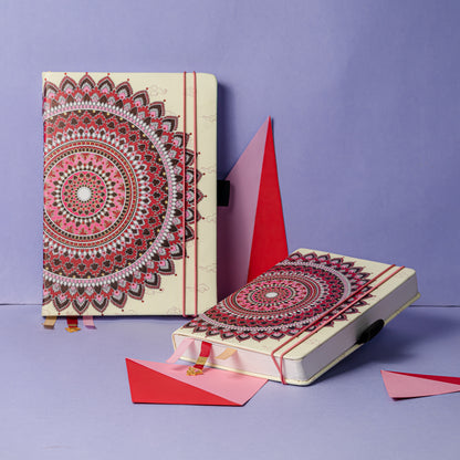 Maroon Mandala Dot Grid Journal