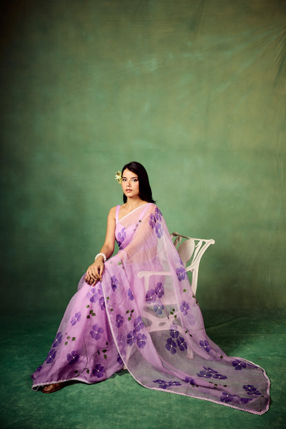 Dogwood Saree in Lavender