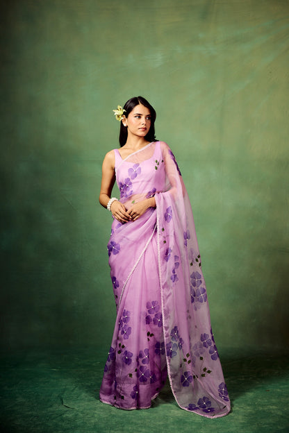 Dogwood Saree in Lavender