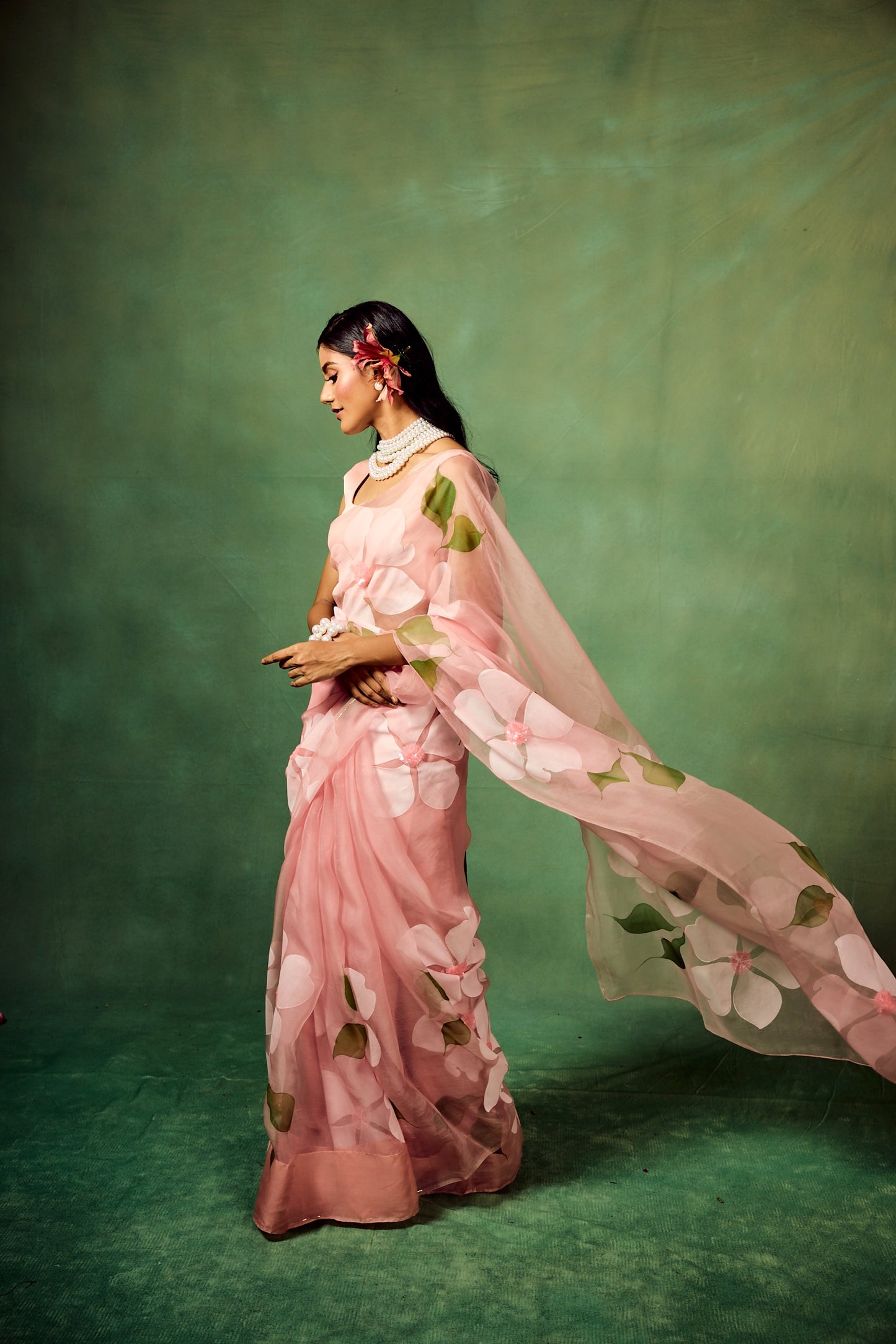 Gulaab Pure Organza Saree