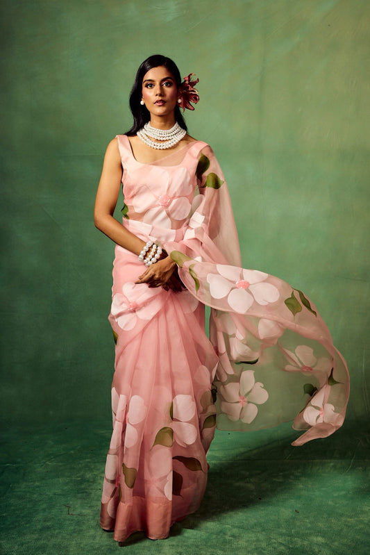 Gulaab Pure Organza Saree