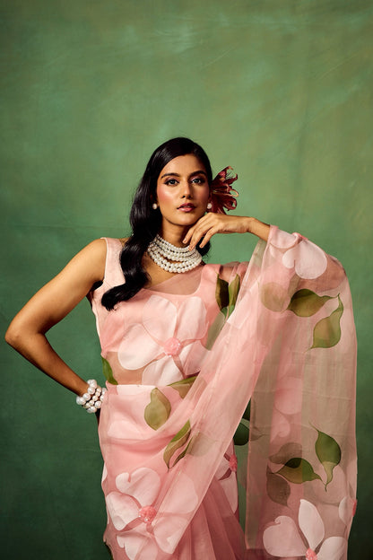 Gulaab Pure Organza Saree