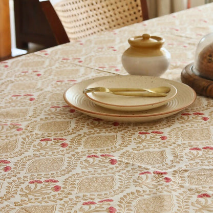 Sweet Almond Wipeable & Anti-slip Tablecover- ROUND