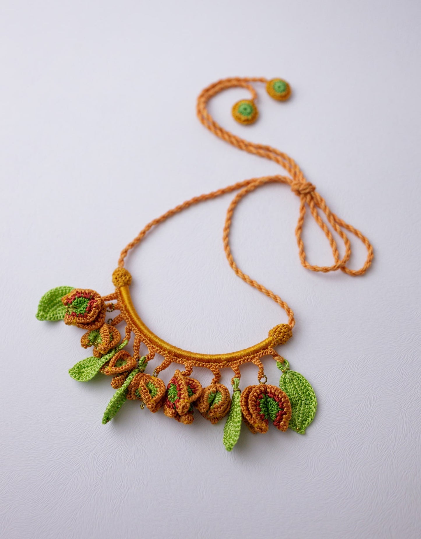 Orange Xari Handmade Necklace