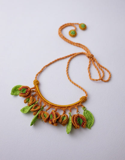 Orange Xari Handmade Necklace