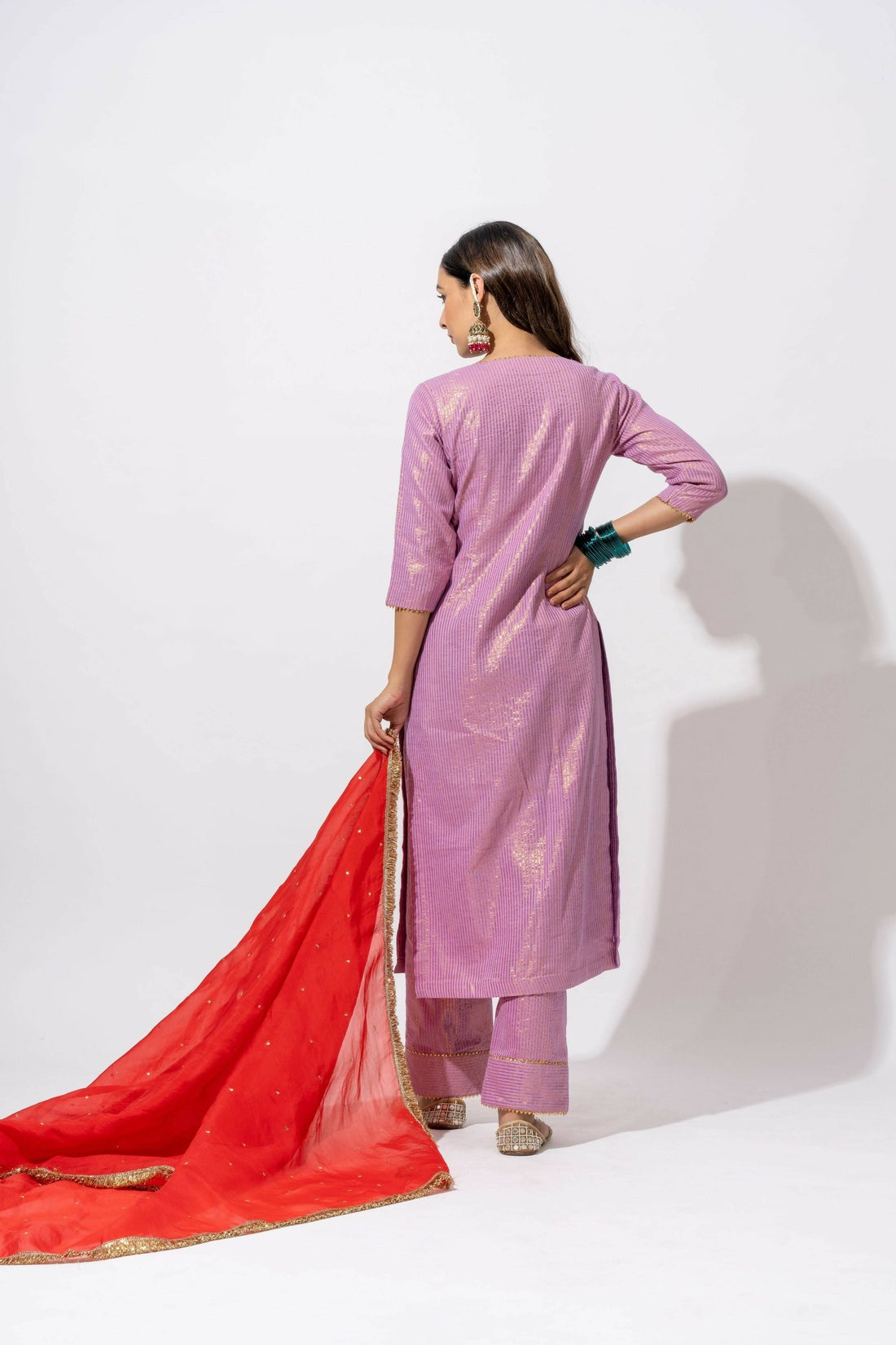 Ember Zari Kurta Set