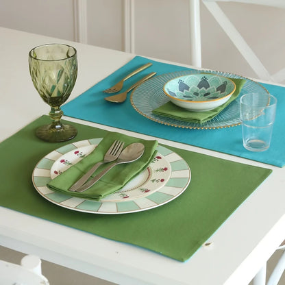 Earth & Sky Wipeable & Reversible Cotton Placemats