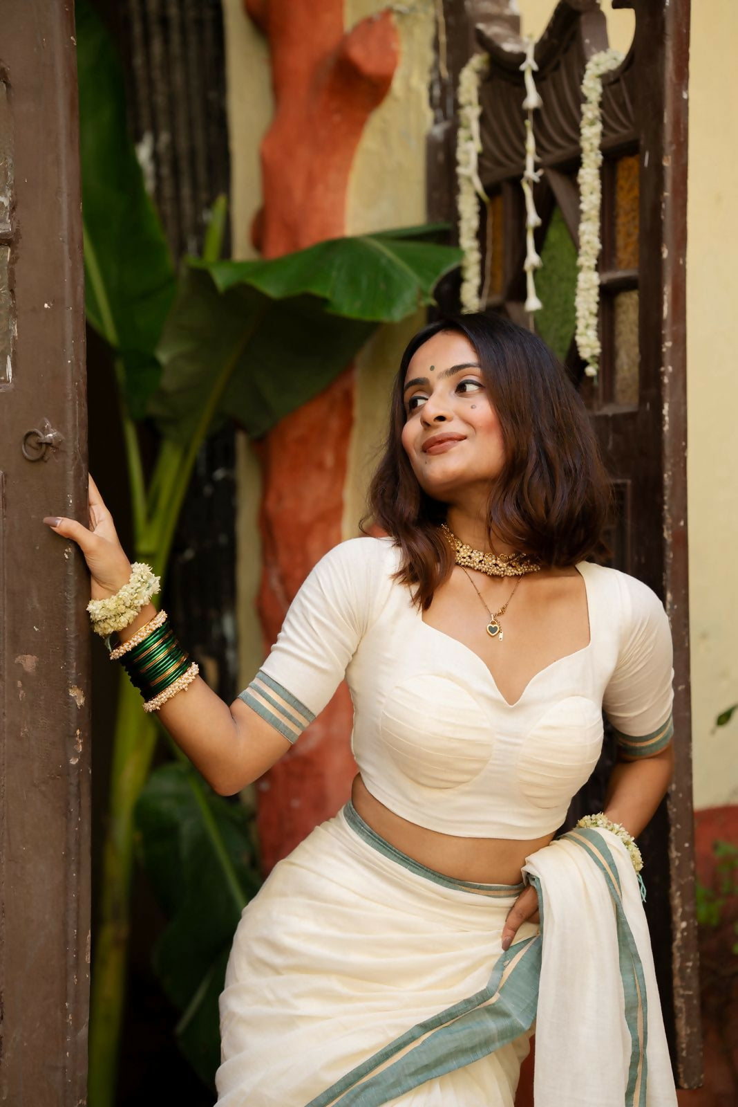 Pearl White Cotton Blouse