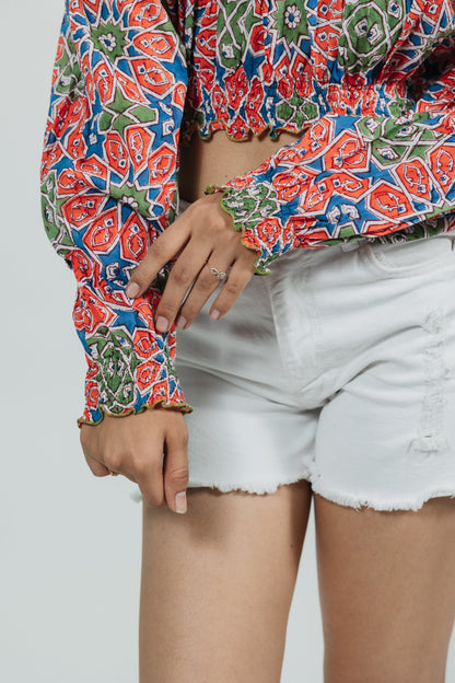 Prism Gardens Nasi Off-shoulder Top
