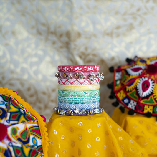 Bhavini Pastel Shade Multicolor Bangle Set