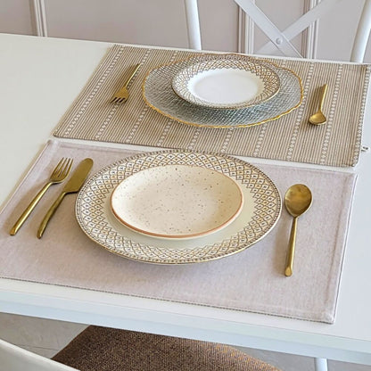 Woven Desert Sand Wipeable & Reversible Cotton Placemats