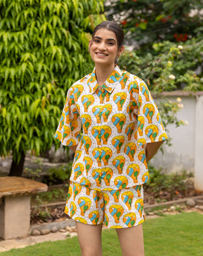 Paradise Shortees - Soft Cotton Shirt & Shorts Set
