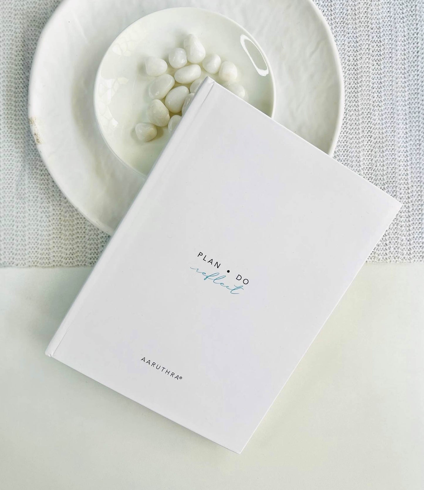 PlanDoReflect: Undated Yearly Planner + Guided Journal | Classic White