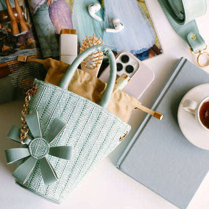 French Meadow Bucket Bag- Blue bell