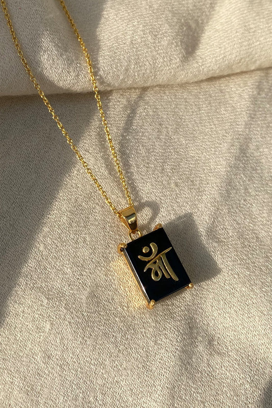 Black Onyx Maa Pendant
