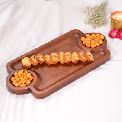 2 Bowl Rectangular Serveware | Platter