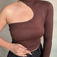 Side Brown Cutout Top