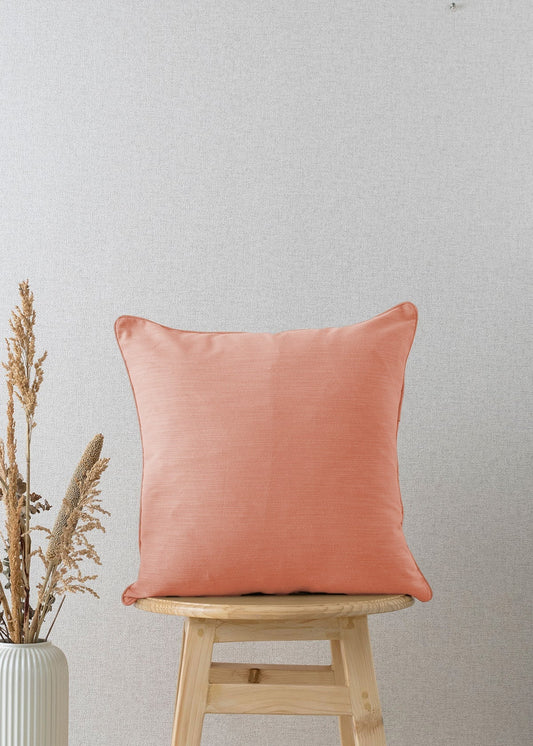 Solid Cotton Cushion Cover - Rust