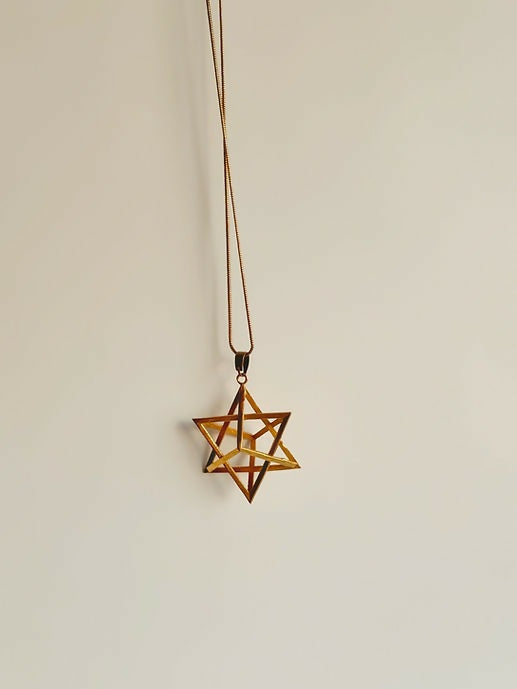 Octangular Star Brass Pendant