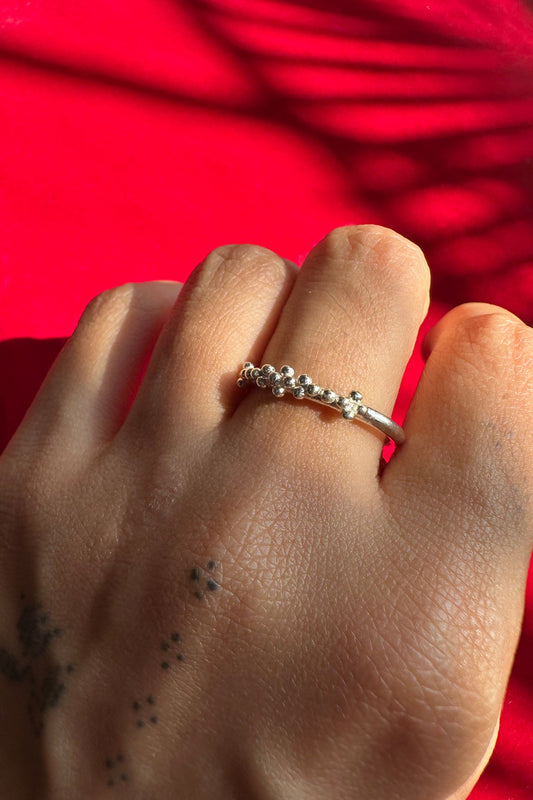 Silver Dotted Ring